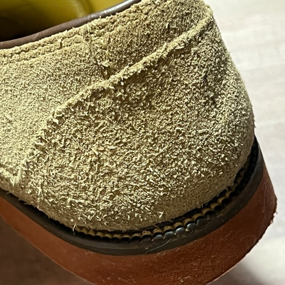 1901 Mens Round Toe Oxford  Round Toe Comfort Tan Leather Suede Shoe Size: 8M - Picture 13 of 14